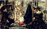Christmas Paintings - A Medieval Christmas--The Procession by Albert B. Wenzell